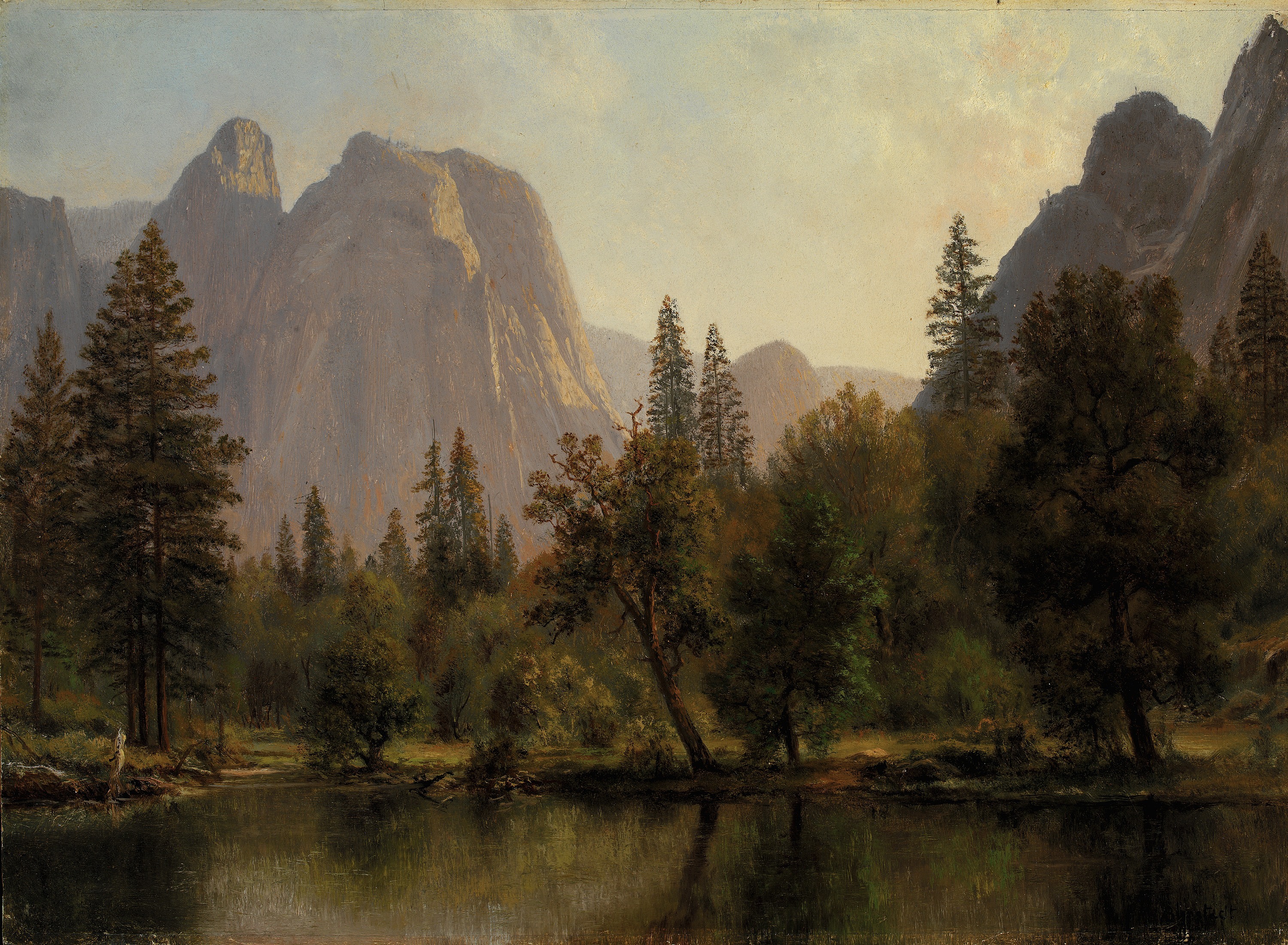 Albert Bierstadt, Cathedral Rocks, Yosemite Valley