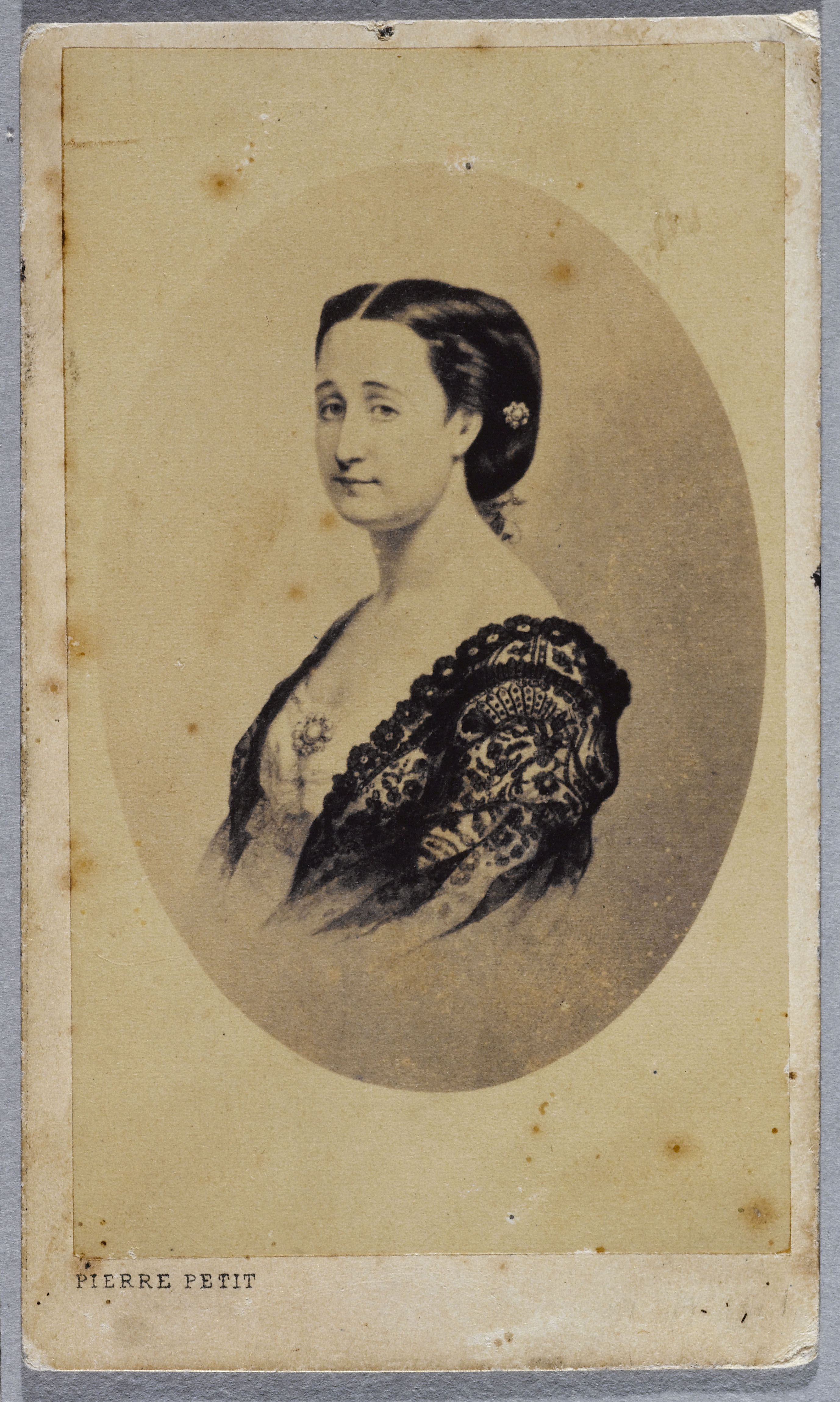 Pierre Petit, Portrait de l'impératrice Eugénie, (Eugénie de Montijo), (1826-1920)