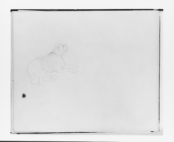 Francis William Edmonds, Sketch of a Hound (from Sketchbook)