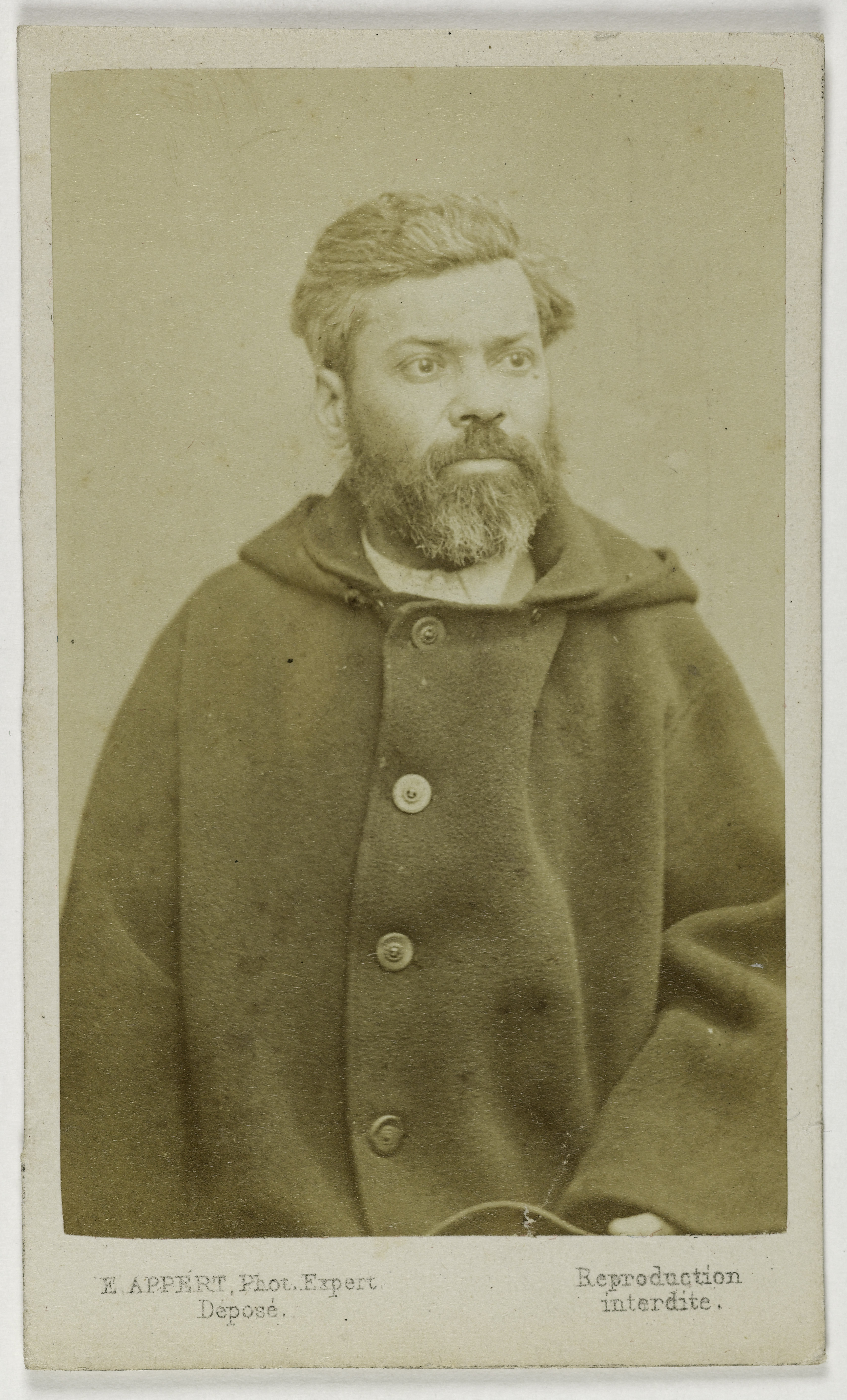 Ernest Charles Appert, Portrait de Gustave Ernest Genton, magistrat de la Commune, condamné à mort et exécuté en 1872. Commune de Paris 1871.