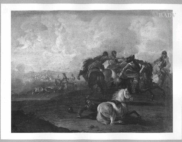 August Querfurt, Group of Fighting soldiers on horseback