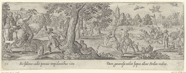 Collaert, Adriaen, (-1618), (printmaker), Venationis, piscationis, et aucupii typi: Falconry