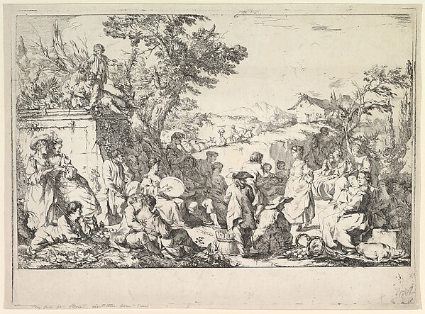 Jean-Baptiste Marie Pierre, The Village Festival (Fête de village dans la campagne romaine)
