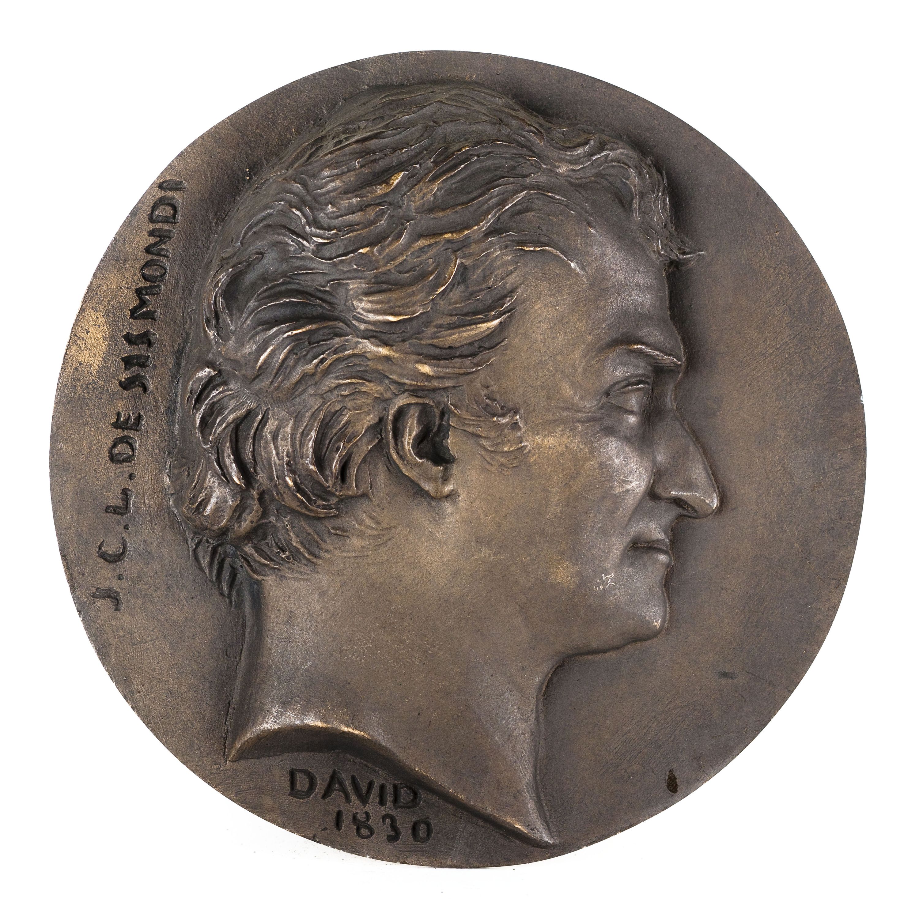 David d'Angers, Portrait de Jean Simonde de Sismondi (1773-1842), historien et économiste suisse