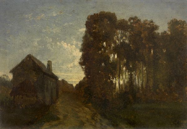 Jean Pierre François Lamorinière, Barbizon at Dusk