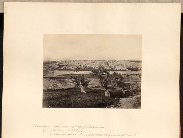Francis Frith, Jerusalem, looking over the Valley of Jehoshaphat, from the Mount of Olives. Near this spot, Jesus beheld the City and wept over it.