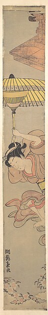 Isoda Koryūsai, An Umbrella Jump