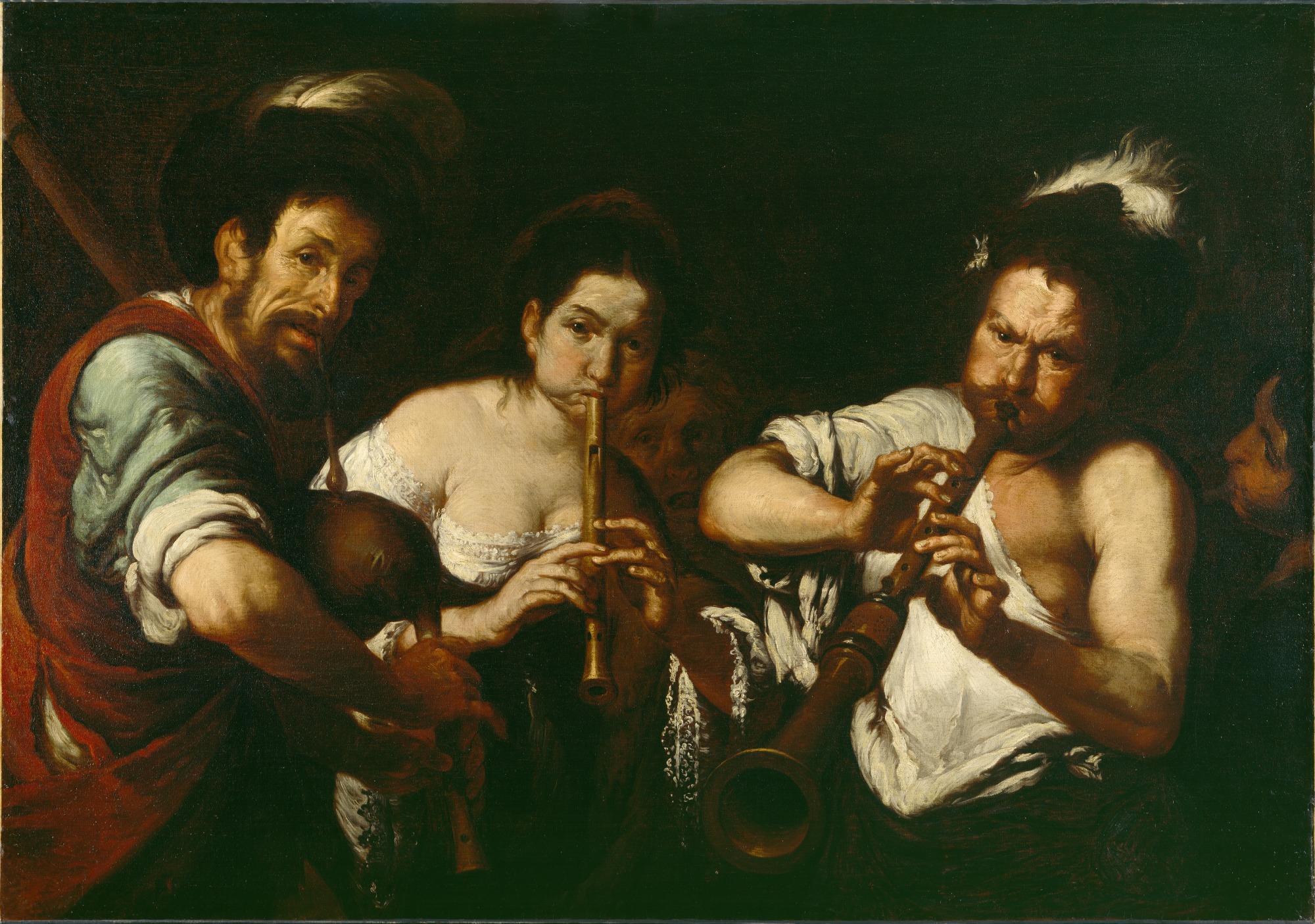 Bernardo Strozzi, Street Musicians