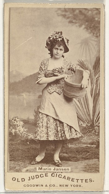 Goodwin & Company, Marie Jansen, from the Actors and Actresses series (N171) for Old Judge Cigarettes