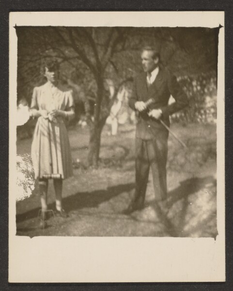 Louis Fleckenstein, [Man and Woman Outside]