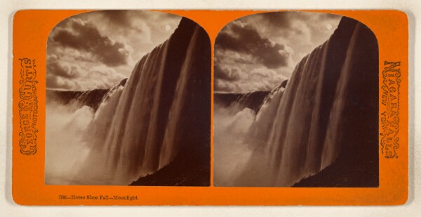 George E. Curtis, Horse Shoe Fall - Moonlight. [Niagara Falls, New York]