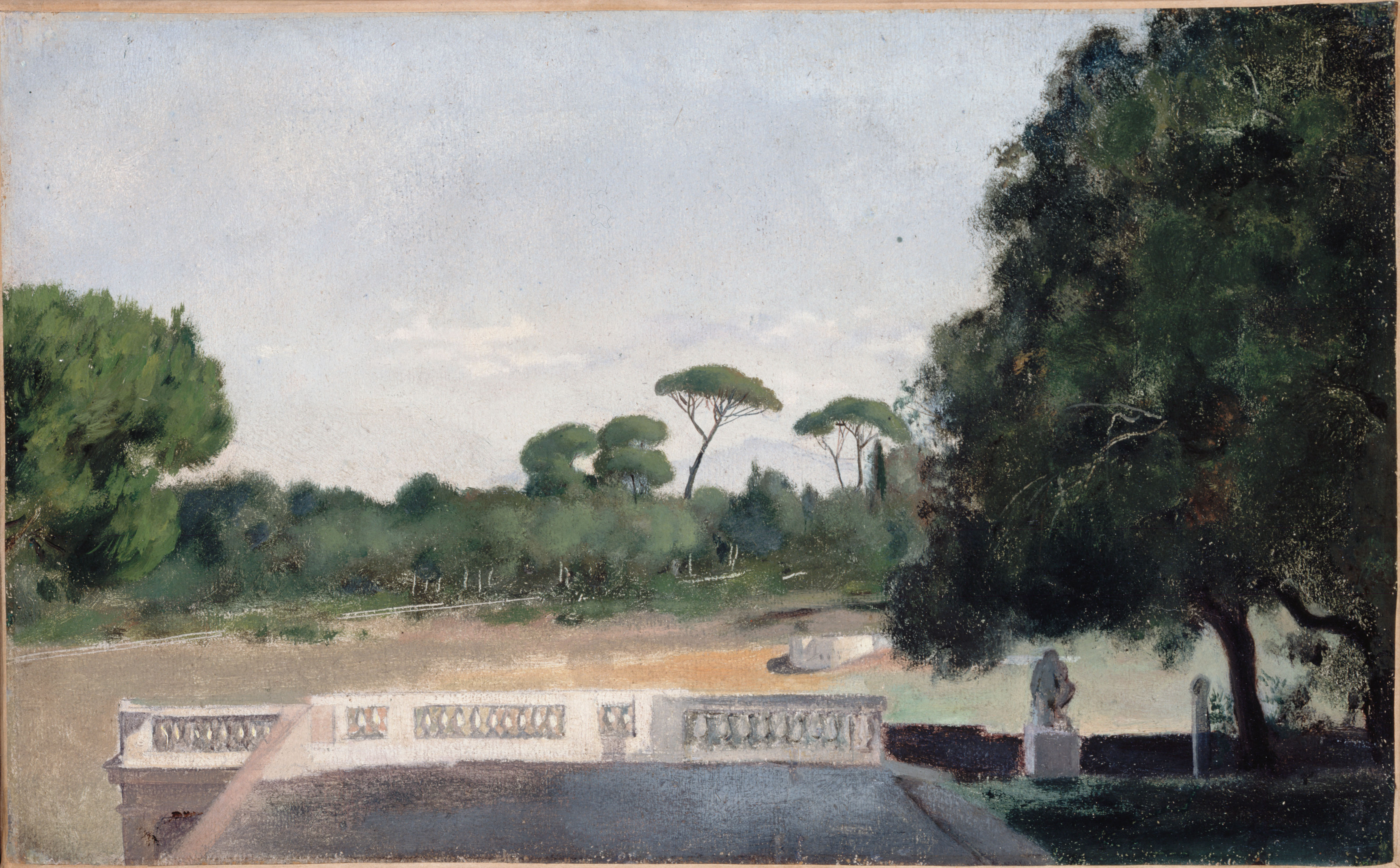 Jean-Jacques Henner, Jardins de la Villa Borghèse vus depuis la Villa Médicis à Rome