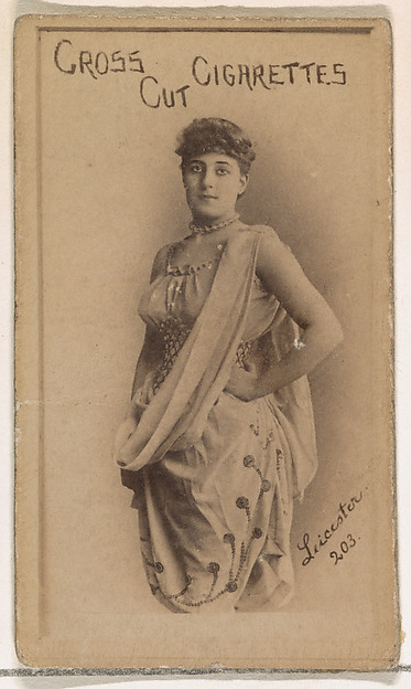 W. Duke, Sons & Co., Card Number 203, Leicester, from the Actors and Actresses series (N145-1) issued by Duke Sons & Co. to promote Cross Cut Cigarettes