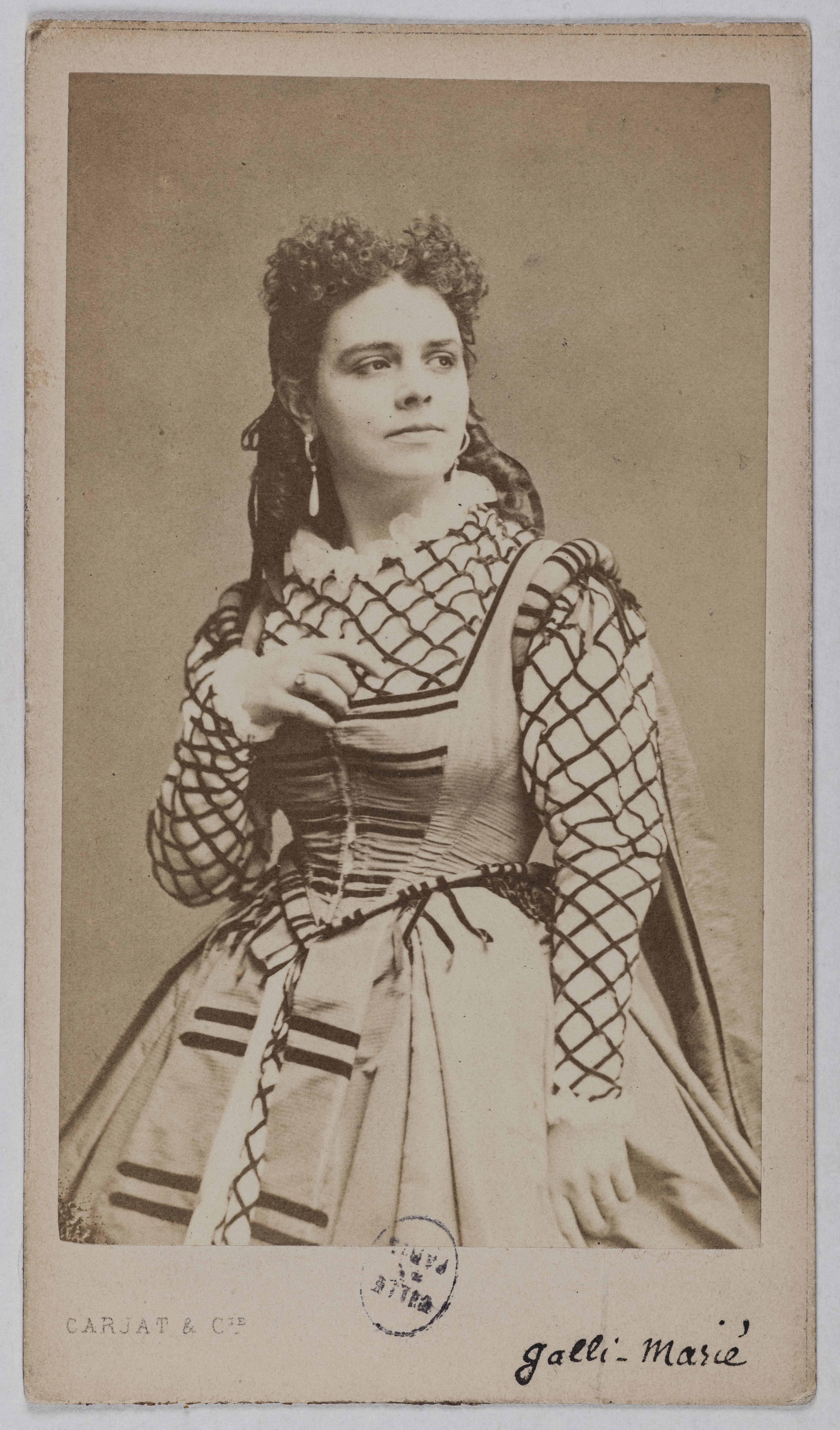 Carjat & Cie, Portrait de Célestine Galli-Marié (née Marié, épouse Galli), (1840-1905), (chanteuse lyrique)