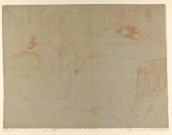 Henri de Toulouse-Lautrec, Collapsed on the Bed, from "Elles"