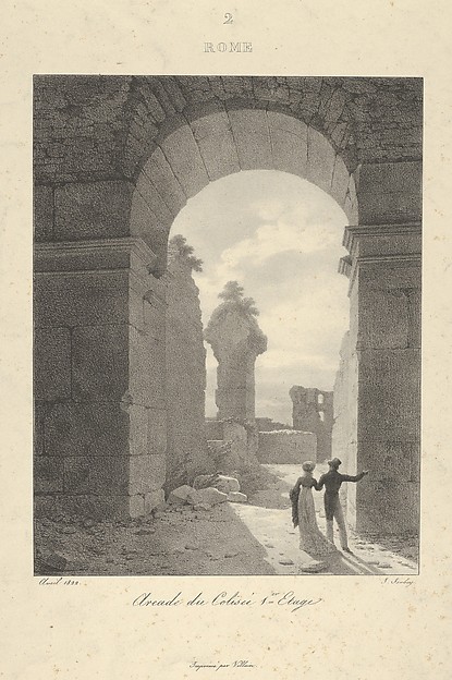 Jean-Baptiste Isabey, Archway of The Colosseum, First Level