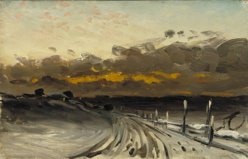 Fanny Churberg, Winter Landscape, Sunset