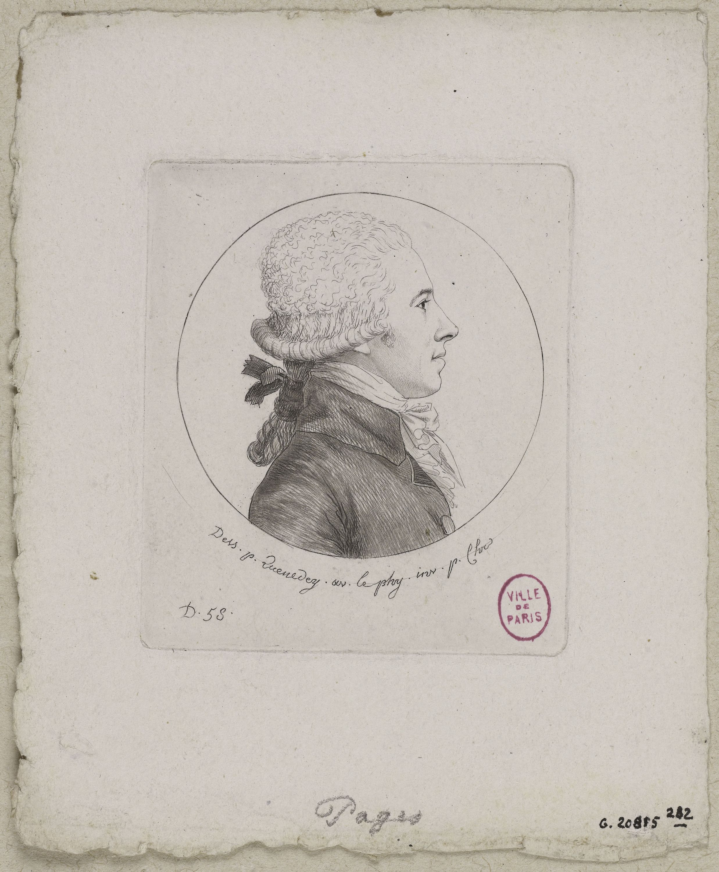 Edmé Quenedey, Portrait de Monsieur Pagès