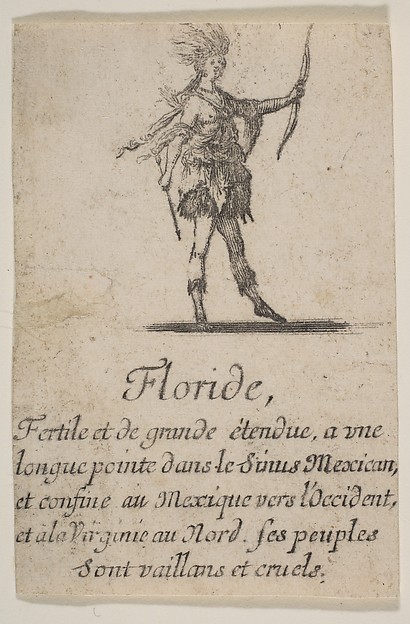 Stefano della Bella, Floride, from the playing cards "Jeu de la Géographie"