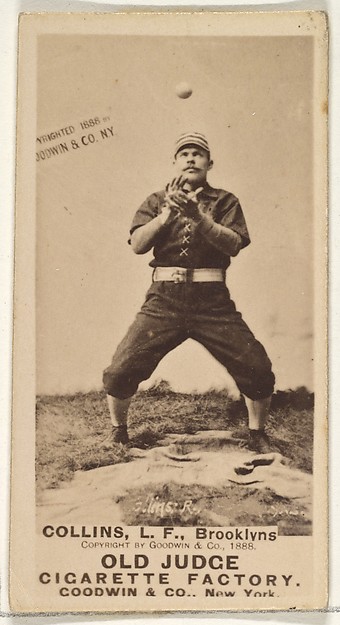 Goodwin & Company, Collins, Left Field, Brooklyn Bridegrooms, from the Old Judge series (N172) for Old Judge Cigarettes