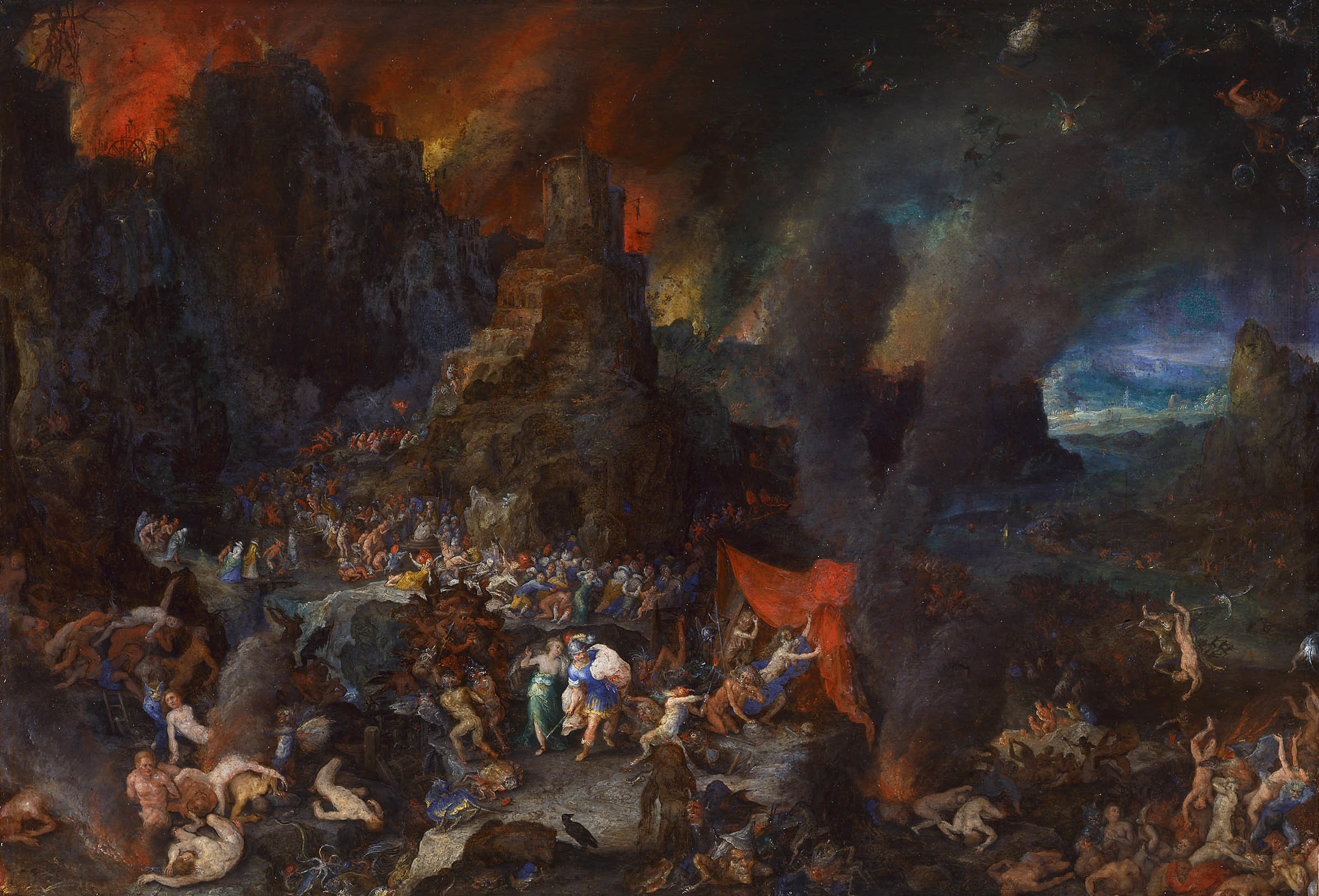 Jan Brueghel the Elder, Aeneas and a Sibyl in the Underworld