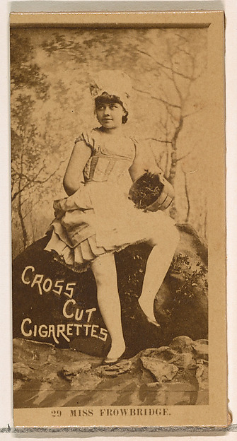 W. Duke, Sons & Co., Card Number 29, Miss Frowbridge, from the Actors and Actresses series (N145-2) issued by Duke Sons & Co. to promote Cross Cut Cigarettes