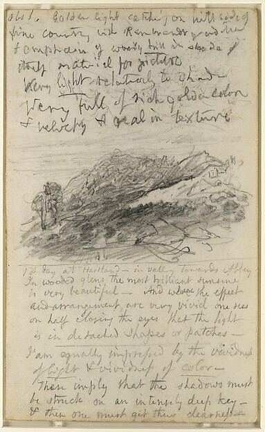 Samuel Palmer, Page from a sketchbook