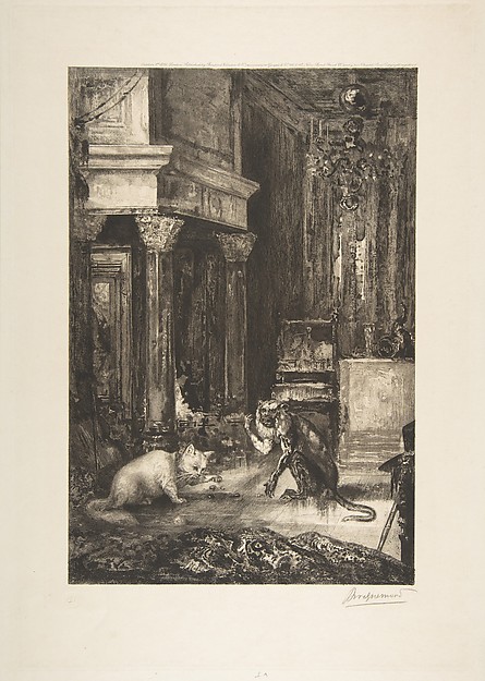 Félix Bracquemond, Le Singe et le chat