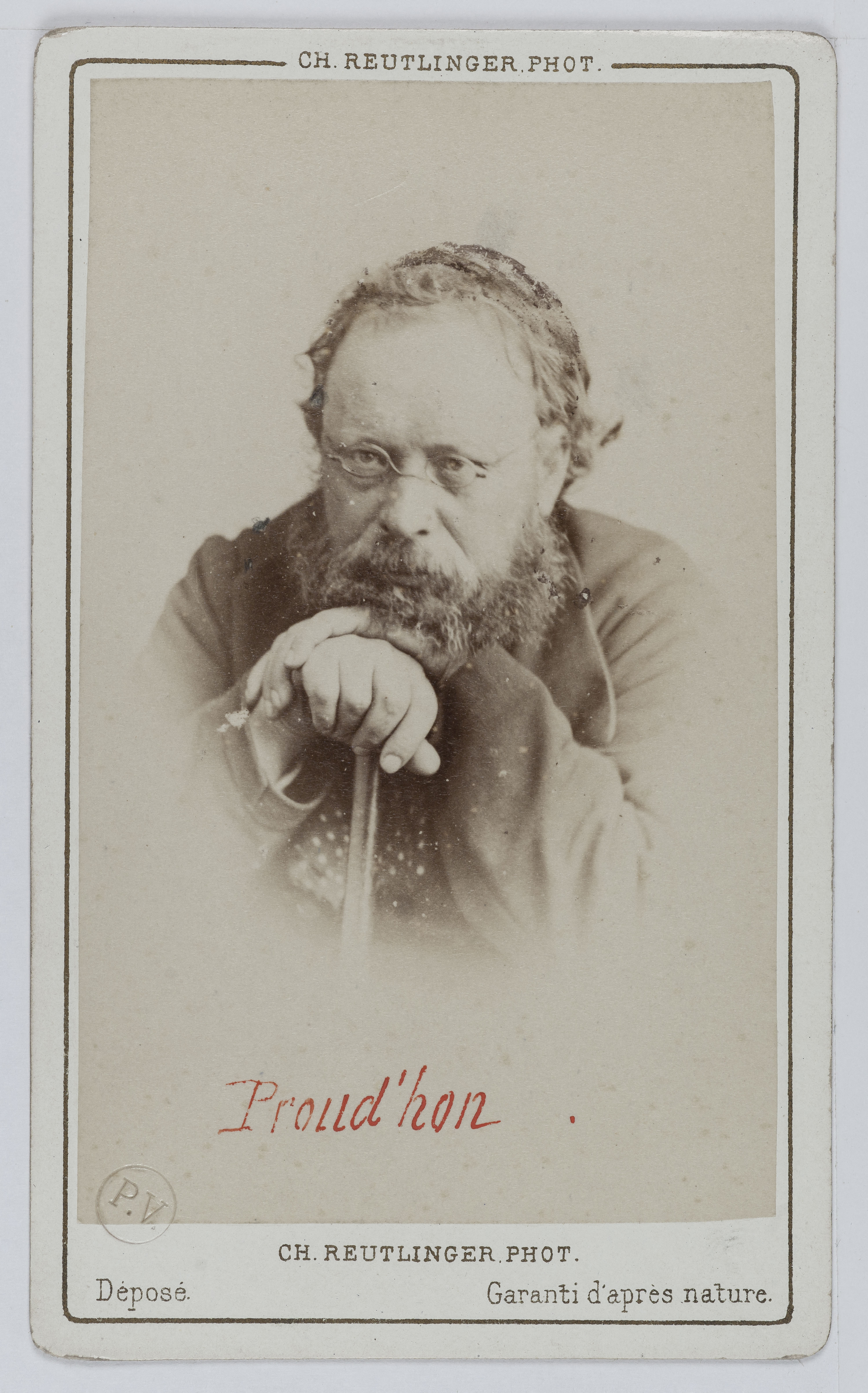 Charles Reutlinger, Portrait de Pierre Joseph Proud'hon (1809-1865), publiciste, philosophe et sociologue.