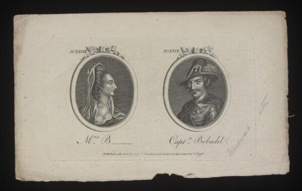 unknown, Mrs B- and Captn. Bobadil