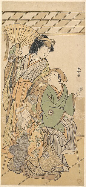 Katsukawa Shunkō, The Fourth Iwai Hanshiro in three roles of the shosa "Shichi Henge"