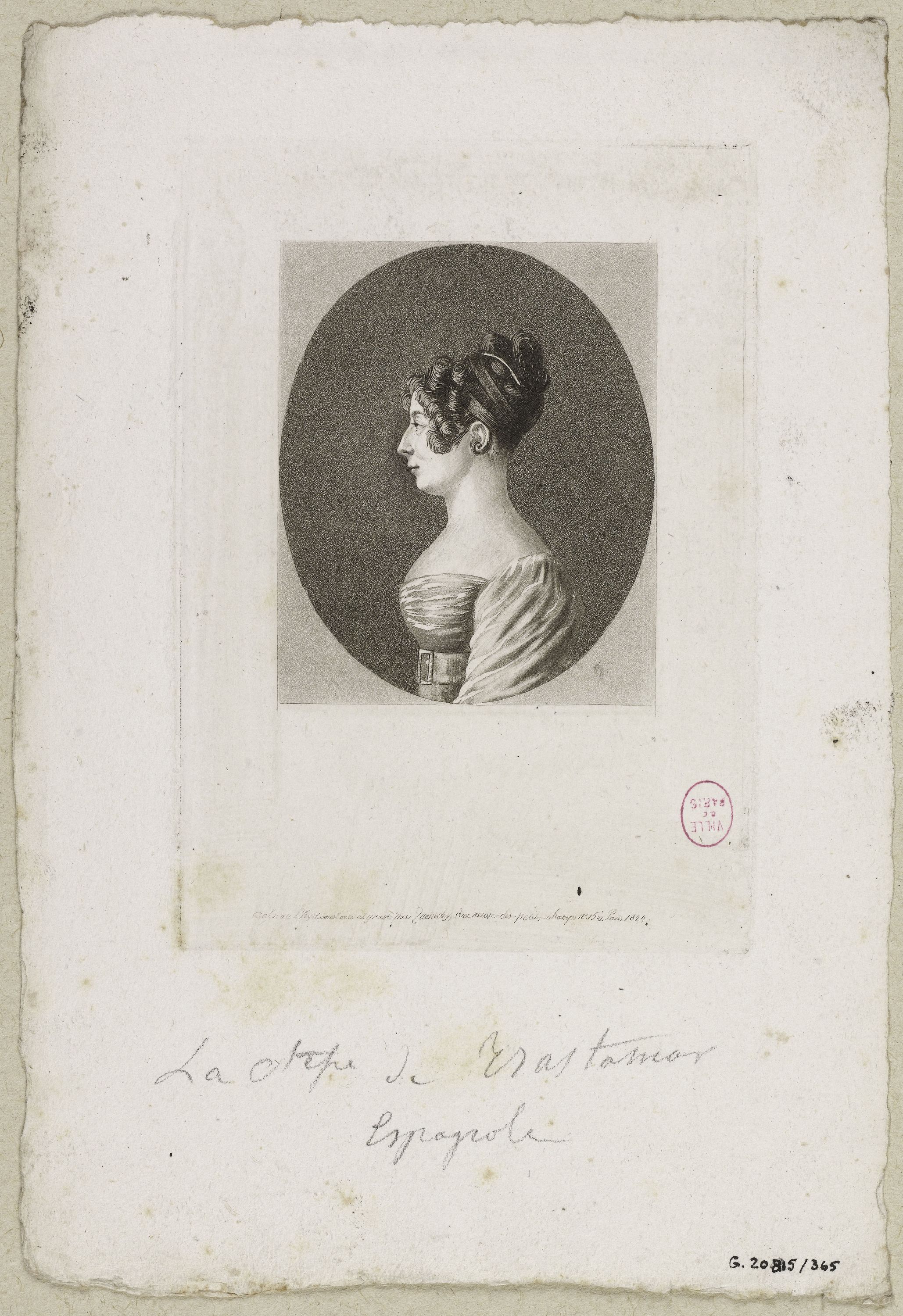 Edmé Quenedey, Portrait de Madame la Comtesse de Trastamor