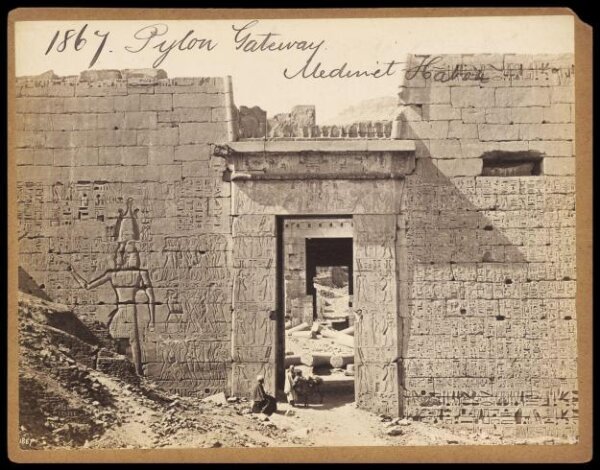 Francis Frith, Pylon Gateway.  Medinet Habou