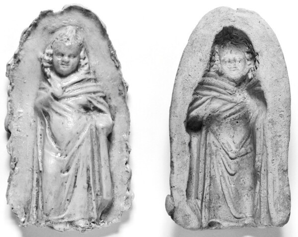 Unknown, Mold of the Front of a Young, Long-Haired Girl