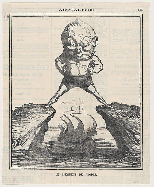 Honoré Daumier, The President of Rhodes, from "News of the day"