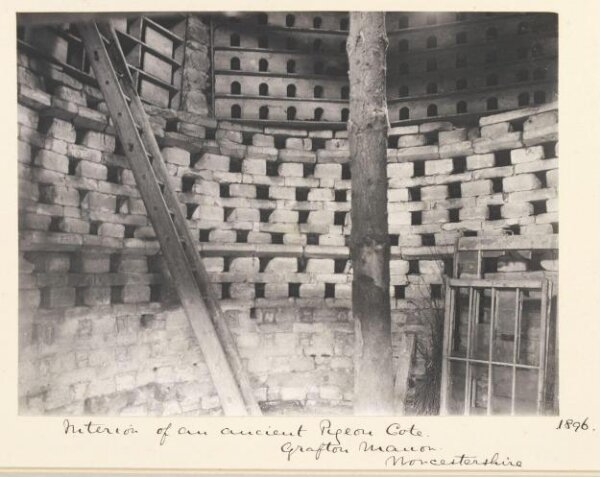 Stone, Benjamin (Sir), Interior of an ancient Pigeon Cote, Grafton Manor, Worcestershire