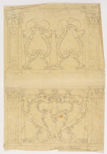 Spiers, Richard Phené, Sketches and tracing of architectural detail