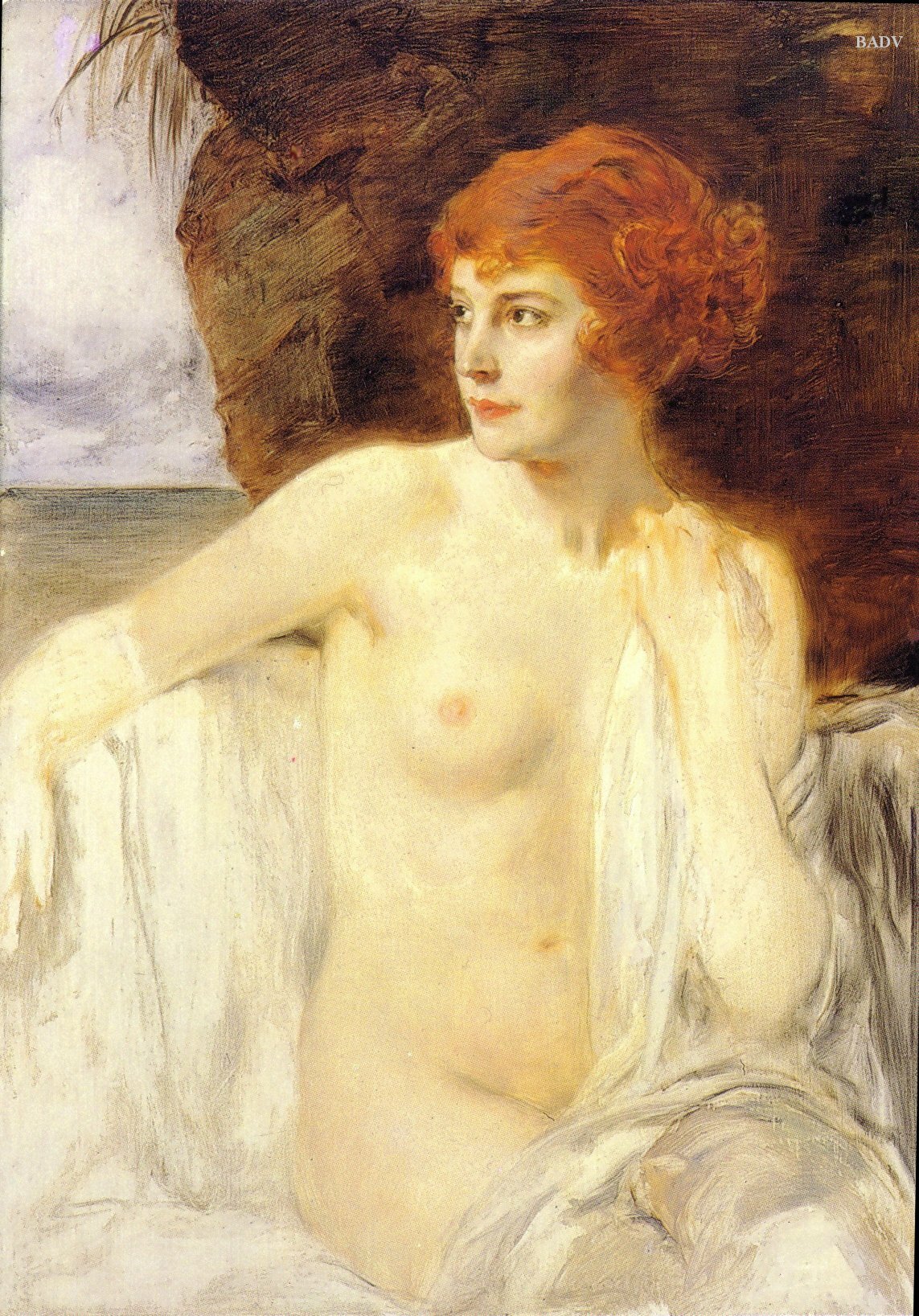 Friedrich August von Kaulbach, Portrait of a Lady ( nude )