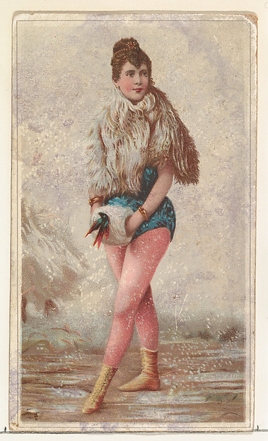 W. Duke, Sons & Co., Actress wearing fur coat and muff, from Stars of the Stage, Second Series (N130) issued by Duke Sons & Co. to promote Honest Long Cut Tobacco