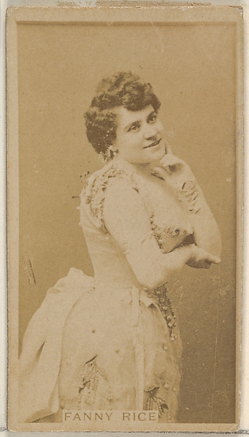Allen & Ginter, Fanny Rice, from the Actors and Actresses series (N45, Type 8) for Virginia Brights Cigarettes