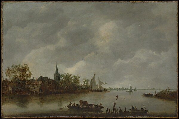 Jan van Goyen, River View with a Village Church