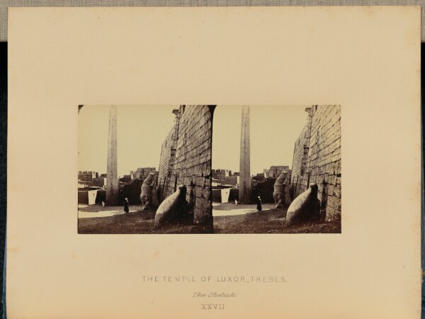 Francis Frith, The Temple of Luxor, Thebes. The Obelisk