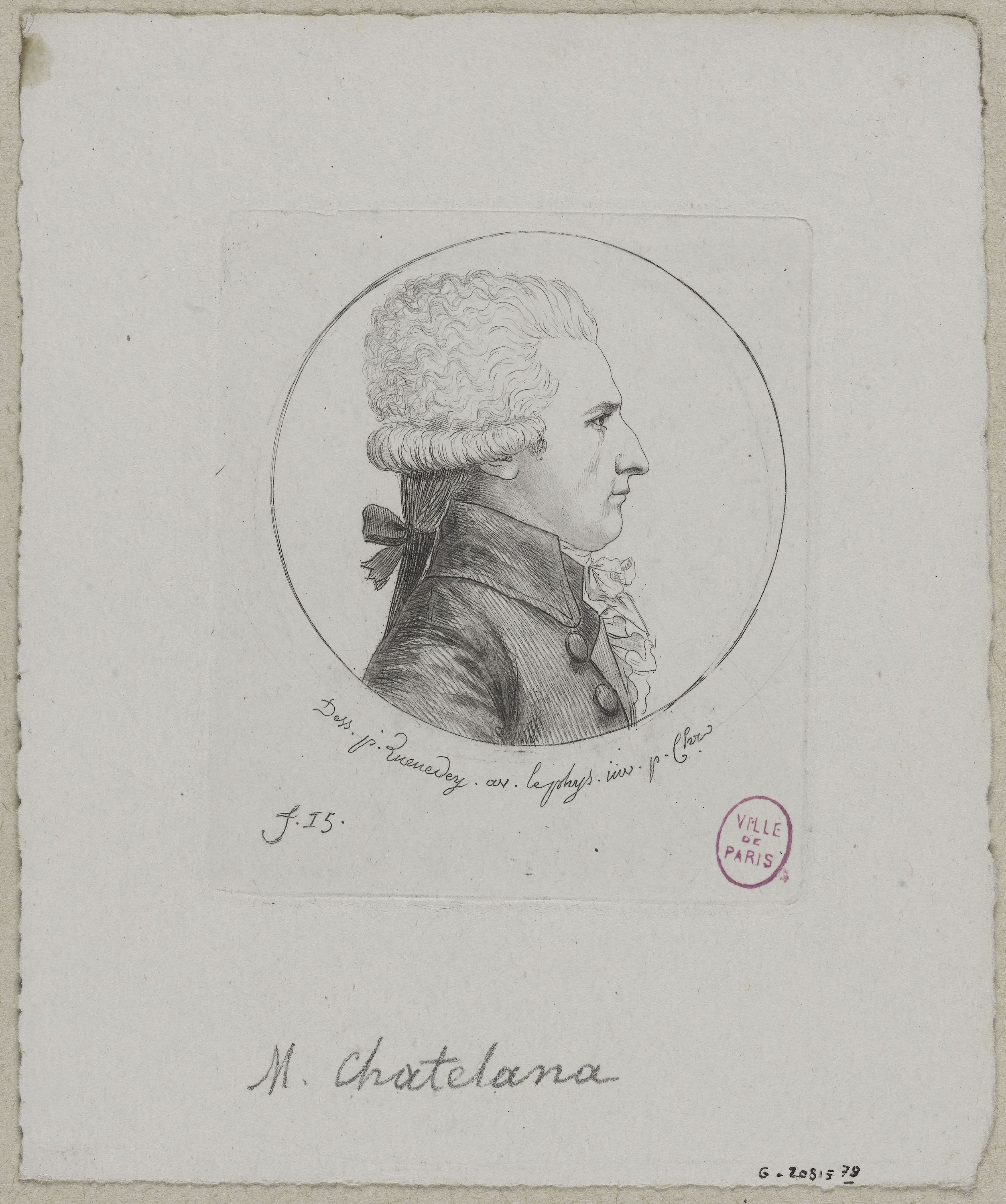 Edmé Quenedey, Portrait de Monsieur Chatelana