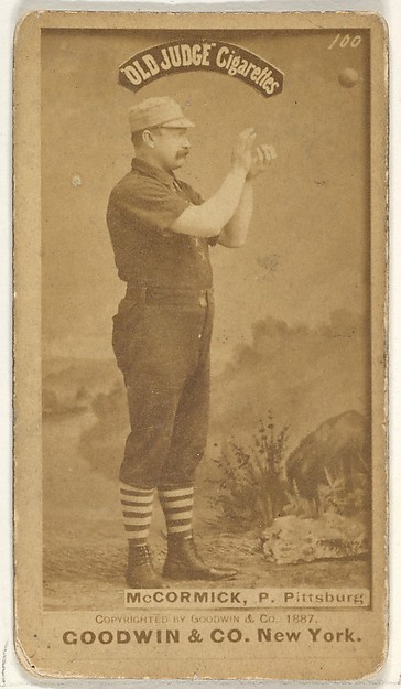 Goodwin & Company, Jim McCormick, Pitcher, Pittsburgh, from the Old Judge series (N172) for Old Judge Cigarettes