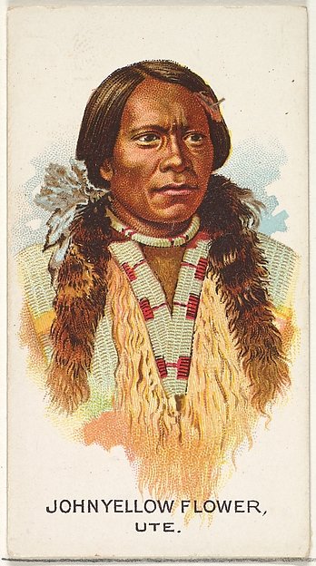 Allen & Ginter, John Yellow Flower, Ute, from the American Indian Chiefs series (N2) for Allen & Ginter Cigarettes Brands