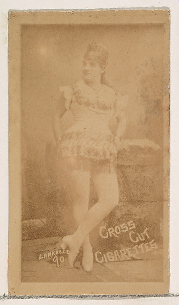W. Duke, Sons & Co., Card Number 90, Larkelle, from the Actors and Actresses series (N145-1) issued by Duke Sons & Co. to promote Cross Cut Cigarettes