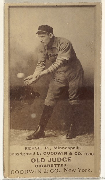Goodwin & Company, Rehse, Pitcher, Minneapolis, from the Old Judge series (N172) for Old Judge Cigarettes