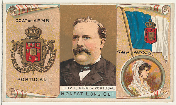 W. Duke, Sons & Co., Luiz I, King of Portugal, from the Rulers, Flags, and Coats of Arms series (N126-1) issued by W. Duke, Sons & Co.