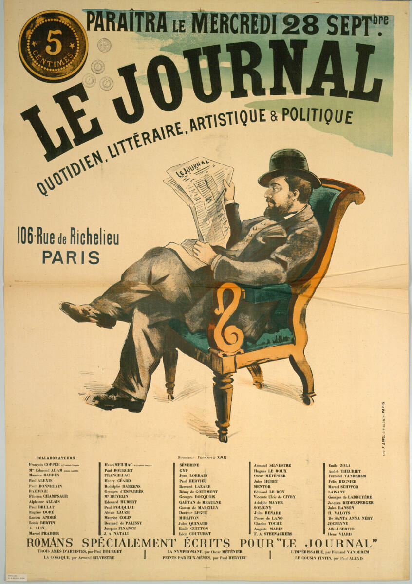 Anonym, LE JOURNAL; QUOTIDIEN, LITTÉRAIRE, ARTISTIQUE & POLITIQUE; PARIS