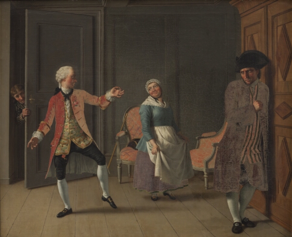 C.W. Eckersberg, Motiv fra Ludvig Holbergs "Jean de France", I akt, 6. scene